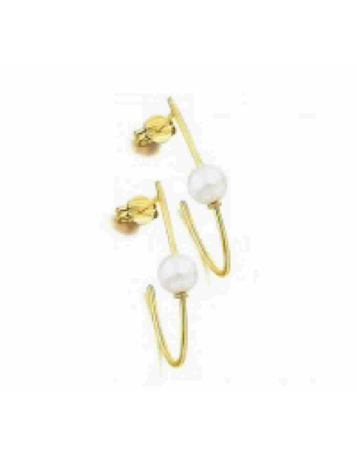 AROS ORO ALARGADOS PERLAS - GB099OA.00